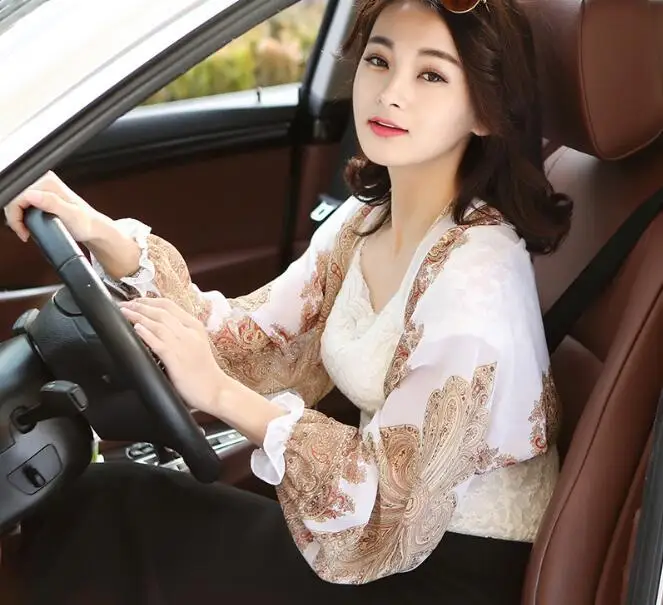 Женский новый Этнический стиль шаль шарфы Модный Универсальный Цветочный Принт