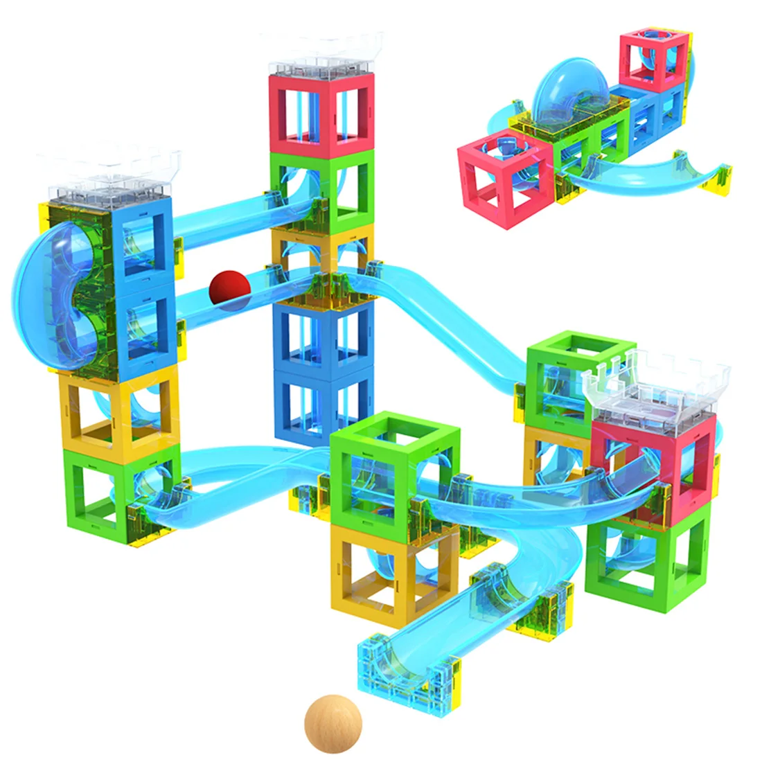 

70Pcs Creative Magnetic Building Blocks Track Construction Game Educational Puzzle Stem Toy Gift For Over 6