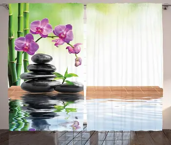 

Spa Curtains Spa Spring Water Health Giving Properties Asian Eastern Way Getting Better Art Photo Living Room Bedroom Home Decor