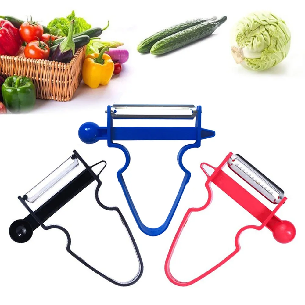 3 pcs/set Magic Slicer Shredder Peeler Julienne Cutter Peel Stainless Steel Blade Zesters Kitchen Tools Magic Trio Peeler Set