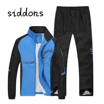 

Siddons 2020 Fashion Spring Autumn Men Sportswear 2 Piece Set Sporting Jacket+Pant Sweatsuit Men Clothing Tracksuit Set
