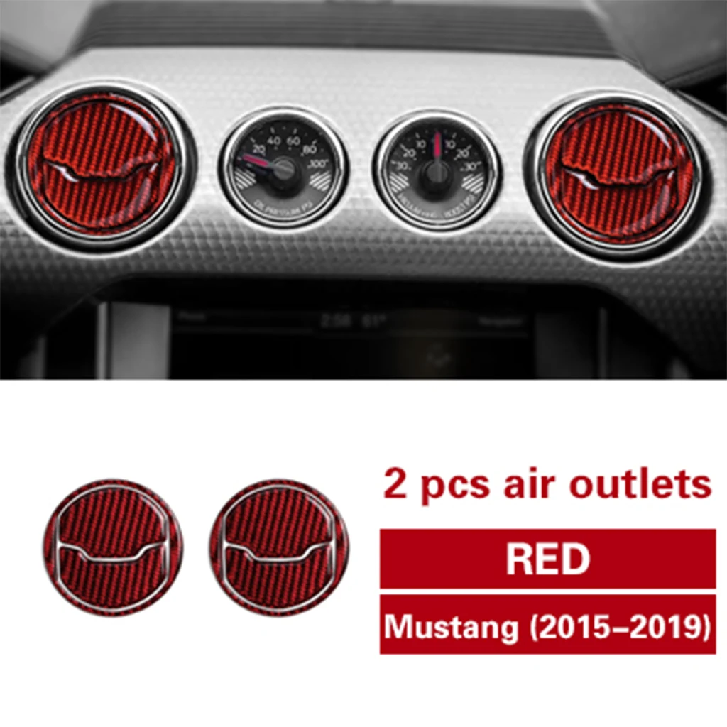 For Ford Mustang AC frame sticker- Auto AccessoriesAirspeed Carbon Fiber Central Air Conditioner Outlet