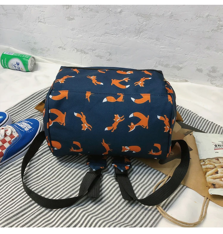 Опрятный водонепроницаемый нейлоновый женский рюкзак модный женский рюкзак с лисой пингвиной школьная сумка для девочек Harajuku студенческий рюкзак Mochilas