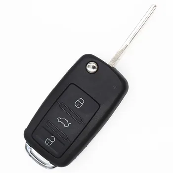 

AUTEWODE 3 Button Remote Key Shell Cover for VW Touareg Folding Controller Fob Case car accessorise 1pc