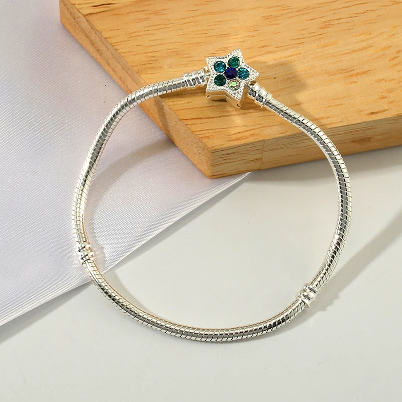 Cubic Zirconia Owl Snake Bone Bracelets Fit Original Beaded Bracelet DIY Boy Girls Charm Bangle Child Jewelry