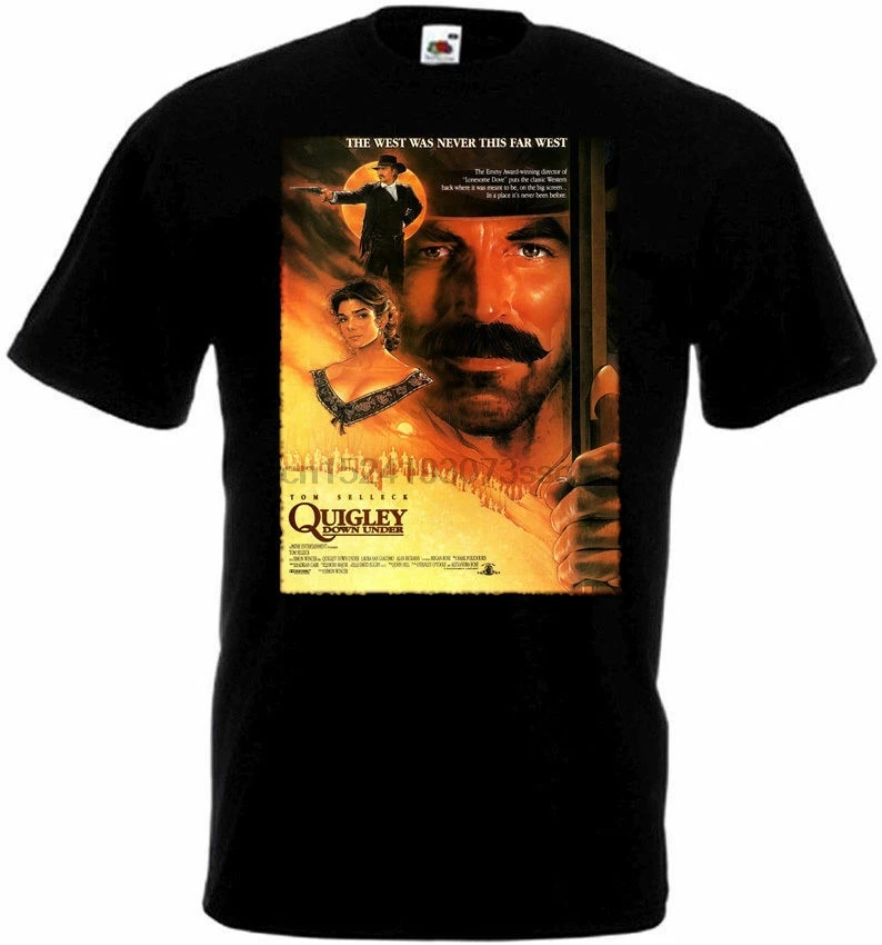 Quigley вниз под ver.2 футболка черный фильм плакат все размеры S... 5XL |