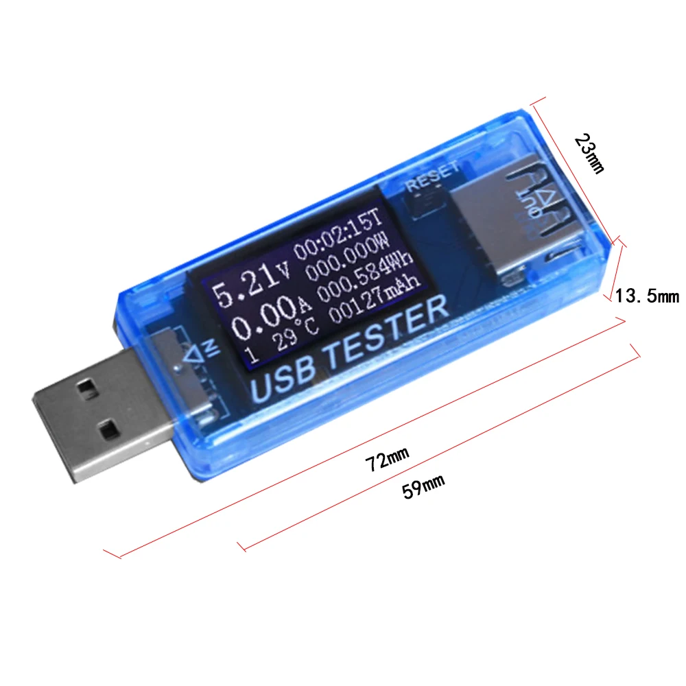 

USB Charger Doctor Voltage Current Meter Voltmeter Ammeter Working Time Power Battery Capacity Tester Measurement Tools