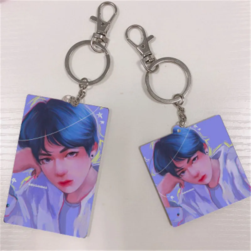 

Creative Anime version JIMIN JIN SUGA JUNGKOOK Photo Printing Map Of The Soul Persona Love Yourself Speak Yourself LJ533