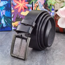 

Retro Belt Buckle Men Belt Genuine Leather Luxury High Quality Leather Belts For Men Ceinture Jeans Wide Men's Belt MBT0042