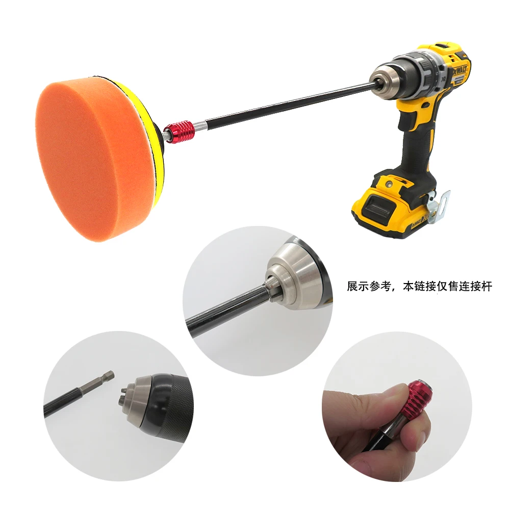 Electric Drill Attachment Tool Accessories Electric Drill Accessory 1/5 pcs 300mm Quick Release Bit Holder 1/4" Screwdriver Drill Bit Holder Magnetic Hex Shank Extension Rod Socket For Screw