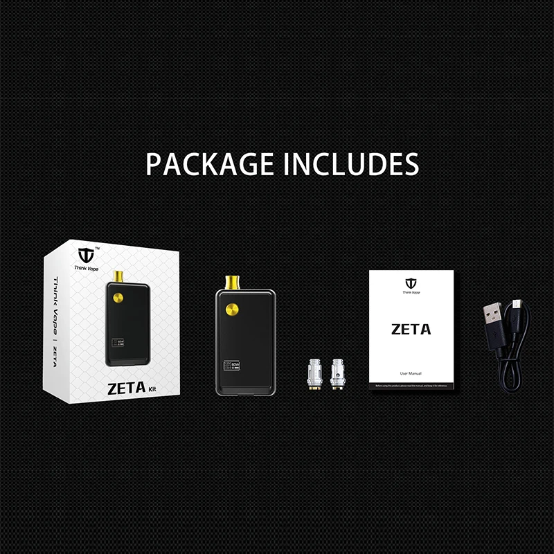  Think Vape ZETA RBA Pod Kit 60W Portable DTL MTL vaping Adjustable Airflow Electronic cigarette vap