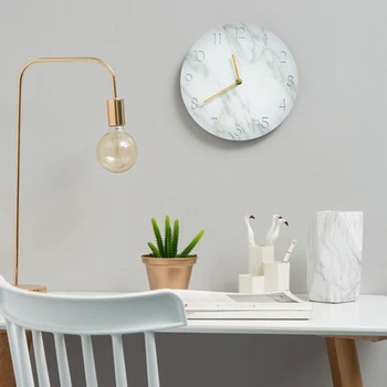 

Wall Clock Modern Design Material Marbled Road Decoration Home Decoration Coffee Shop Wall Art Hanging Ornament