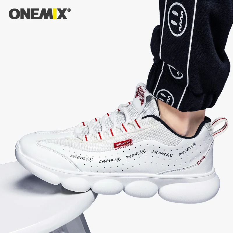 

ONEMIX Men's Portable Wear Resisting Badminton Shoes Anti Slippery Damping Athletic Outdoor Boost Tennis Sneakers Daddy Shoes