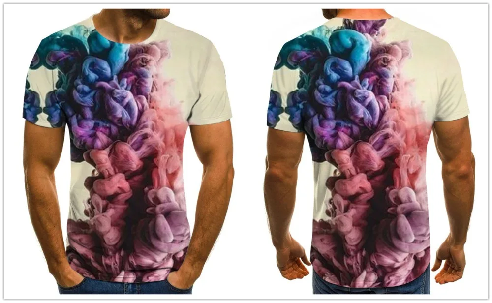 Men's T-shirt Flame Print Game LineAge Design - Idolstore