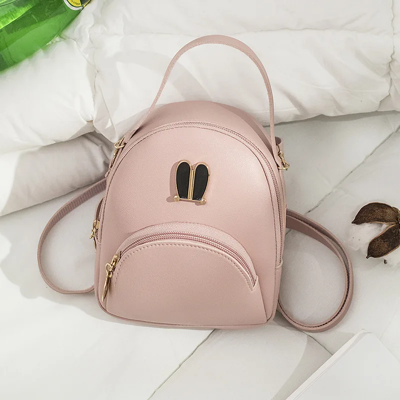 

Korean-style Women's Rabbit Ears Decoration Candy-Colored Backpack 2019 Summer And Autumn New Style Handbag Shoulder Bag