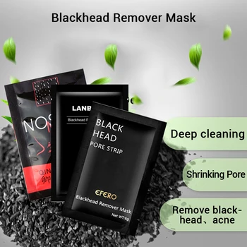 

10pcs Charcoal Blackhead Remove Face Masks Deep Cleansing Peel Off Mud Black Mask for Face Mask Beauty Nose Acne Treatment