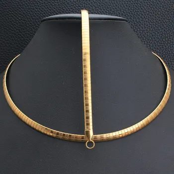 

High Quality Fashion Stainless Steel Jewelry Set 45CM Gold & Silver Color OMG Necklace Bracelet For Woman Party Gift SFHKCAAI