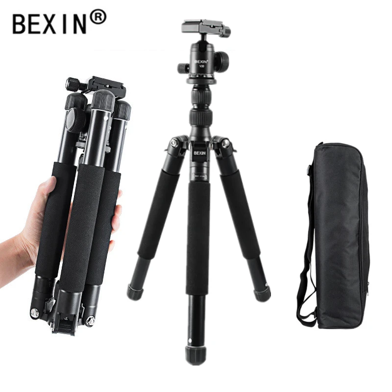 BEXIN trípode de fotografía para Micro Cámara individual SLR, soporte de transmisión en vivo para teléfono portátil de al aire libre, de aluminio|Trípodes| - AliExpress