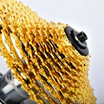 

Sunshine 11-42T 11 Speed Rear Gold Cassette Sprocket Freewheel For Mountain Bike Nickel Chromium Steel Free Wheel Bike Parts