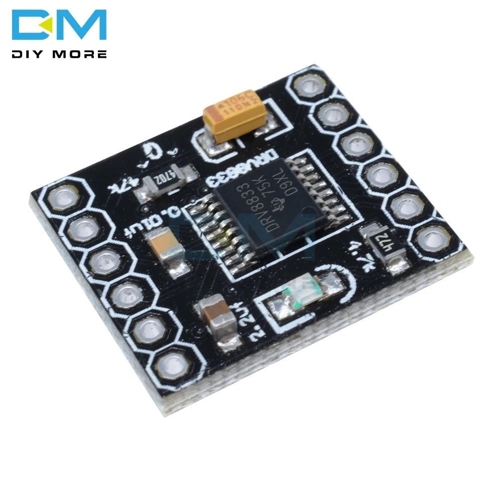 DRV8833 2 канальный DC Драйвер Шагового Электродвигателя, зарядная Модульная плата 1.5A 3V 10V h-мост 4-проводной защита от короткого замыкания, перегрузки по току защиты мотора