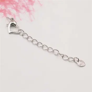 

10PCS Alloy Heart Clasp Fitting Silver-plate/Gold-plated DIY Loose Beads Necklace Bracelet Girl Women Hand Made Jewelry Making