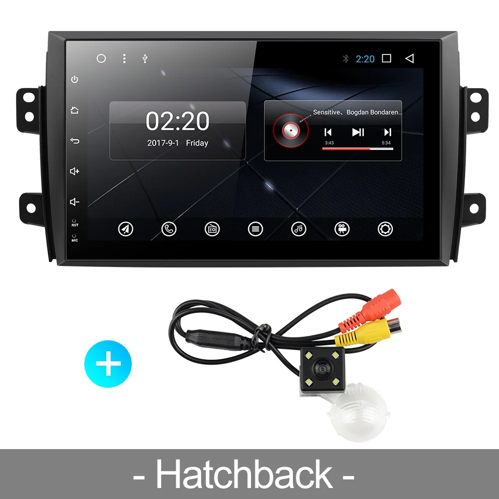 Автомобильный dvd gps для Suzuki SX4 3g wifi gps навигация автомобильный Радио Видео Аудио плеер автомобильный стерео 2 din gps плеер Android 9,0 PX6 - Цвет: with hatchback