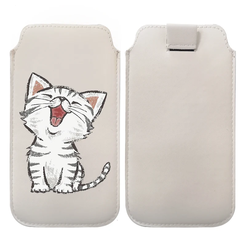 Leather Pouch with Rope Pull Cover - Versatile Phone Bag Case