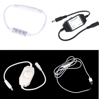 

LED Dimmer Touch Switch Brightness With DC Female Male Plug For Single Color LED Strip Lamp DC 12V-24V Black/White