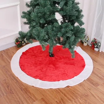 

Soft Plush Christmas Tree Skirt Christmas Decorations for Home Tree Skirt Round 120cm Carpet 2020 New Year Party Decorations