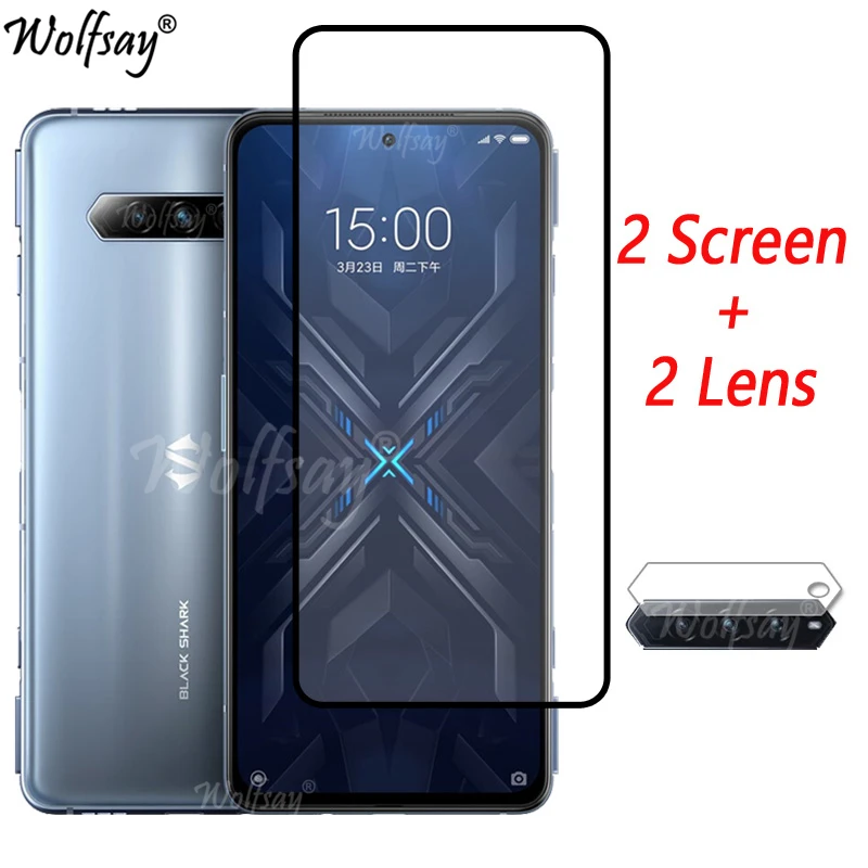 Vetro Temperato A Copertura Totale Per Xiaomi Black Shark 4 Pellicola Salvaschermo Per Black Shark 4 Camera Glass Per Black Shark 4 Glass 6.67"