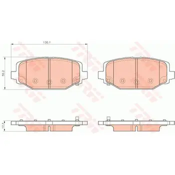 

Disc pads rear Chrysler Voyager 3.6/2.8CRDi 11 TRW GDB1