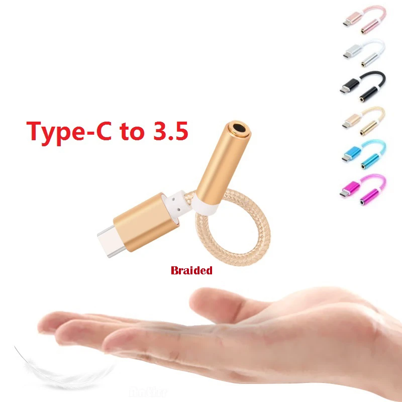 USB Type C to 3.5mm Earphone Headphone Cable Adapter USB-C to 3.5mm Jack Aux Cable for Letv 2 2pro max2 Pro 3 for Xiaomi 6 iphone charger converter