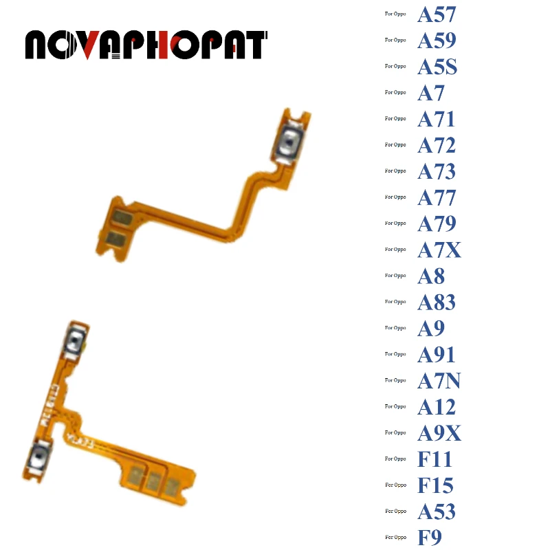 

10PCS For Oppo A57 A59 A5S A7 A71 A72 A73 A77 A79 A7X A8 A83 A9 A91 A7N A12 Power On Off + Volume Up Down Buttons Flex Cable