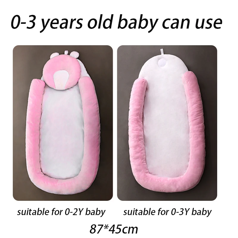AAG Portable Baby Bed Crib Positioning Pillow Baby Nest Cot Cradle Newborn Sleeping Support Pad Mattress Infant Bed Bumper