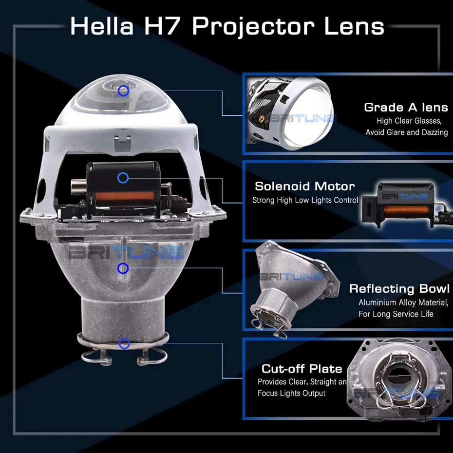 Головной светильник, линзы, биксеноновый проектор HID 3,0, обновление Hella H7 D2S D2H, ксенон, галогенный светодиодный светильник, объектив, тюнинг, аксессуары для автомобиля