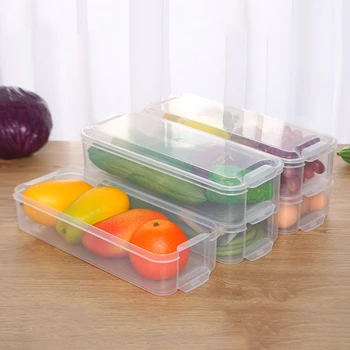 

Multi-layer Refrigerator Food Storage Bins Food Containers with Lid for Kitchen Fridge Cabinet Freezer Storage Box Organizer