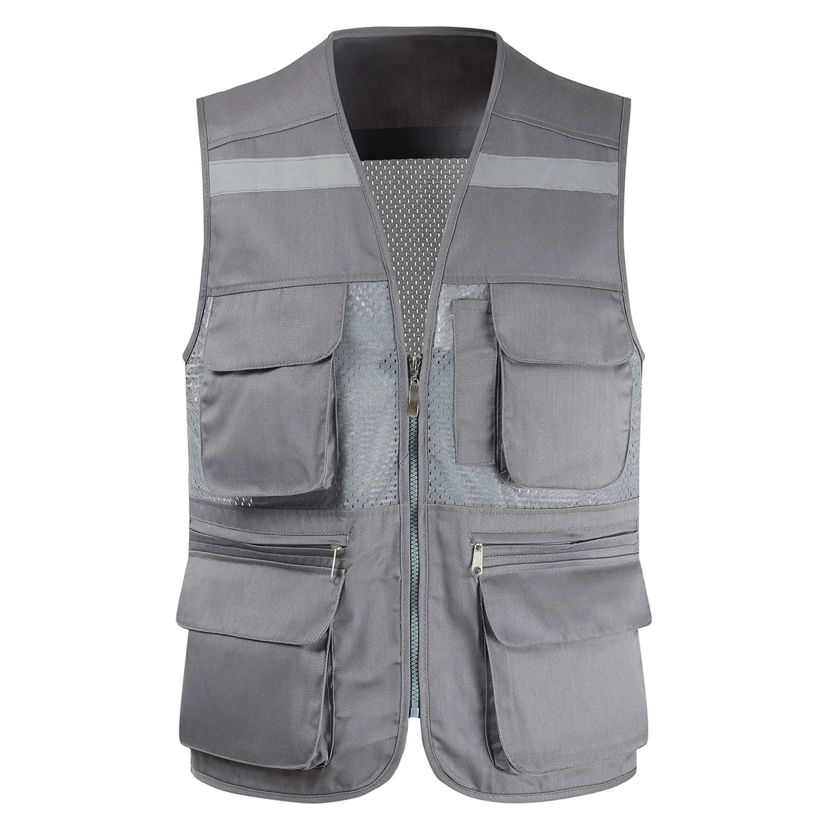 Mens Summer Outdoor Work Safari Fishing Travel Photo Vest with Pockets