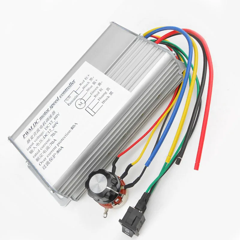 

1pcs DC 10-60V 0-70A 4000W DC Motor PWM Speed Control Brush Controllers Parts