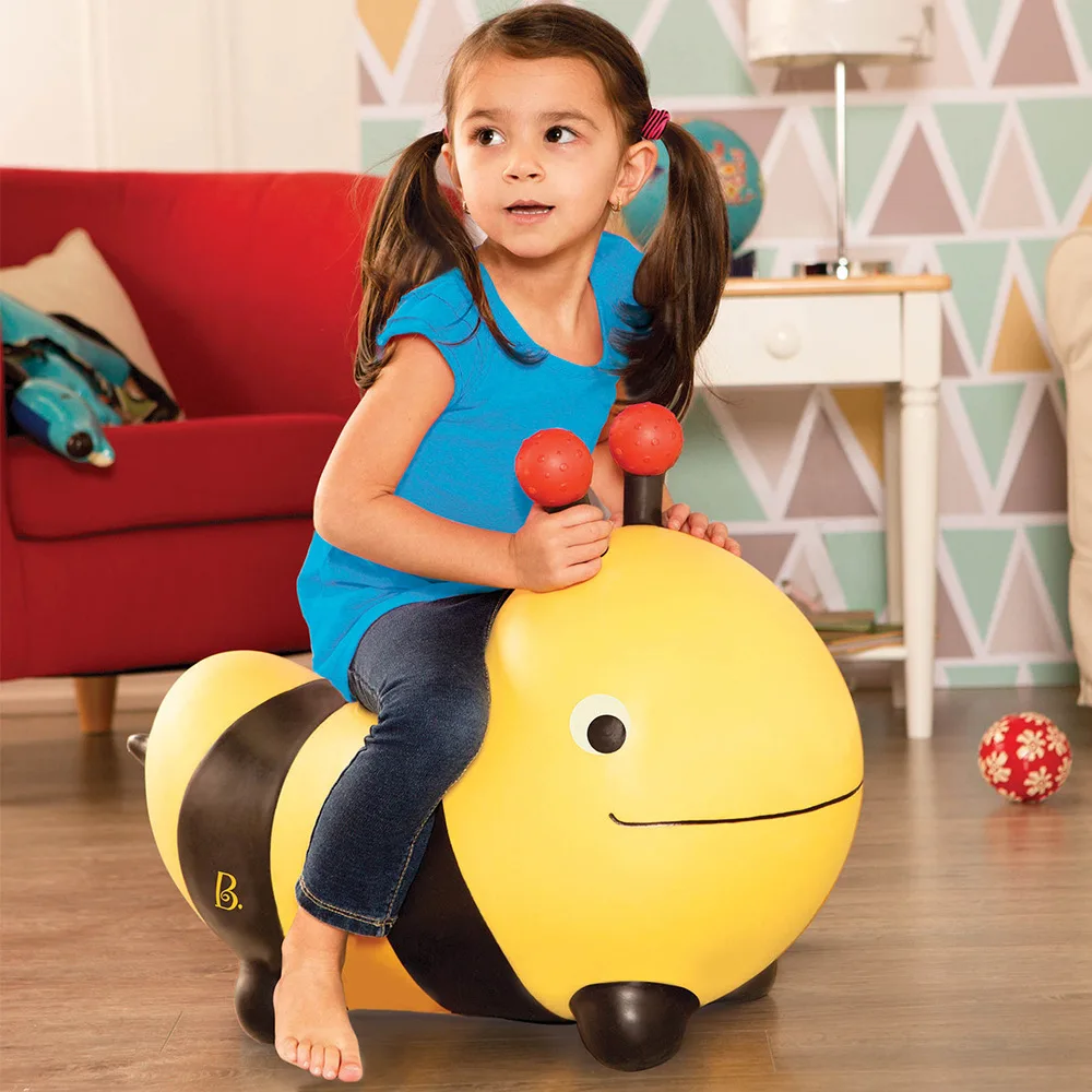 

America B. Toys Bees Baby Animal Riding Kindergarten Extra-large Thick Moon Bounce Hourse And Deer Toy
