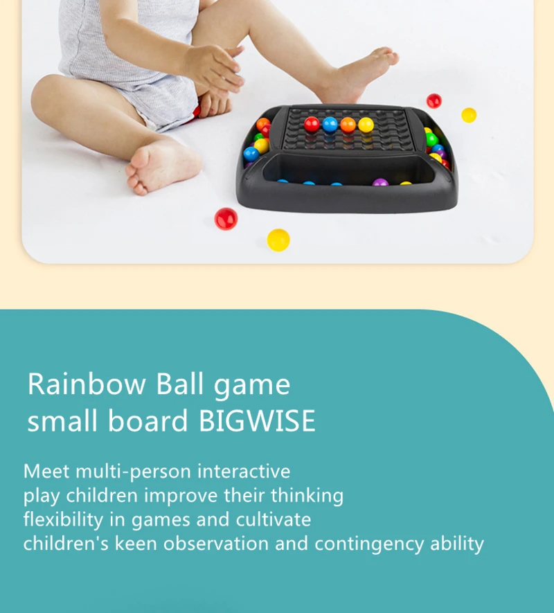 Quebra-cabeça magia xadrez jogos de tabuleiro arco-íris bola montessori  natal eliminationtraining colorido conjunto interativo brinquedos  educativos - AliExpress