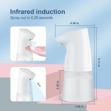 

450 Ml Fully Automatic Touchless Soap Dispensing Infrared Intelligent Induction Alcohol Disinfectant Spray/Foam/Drops Dispenser