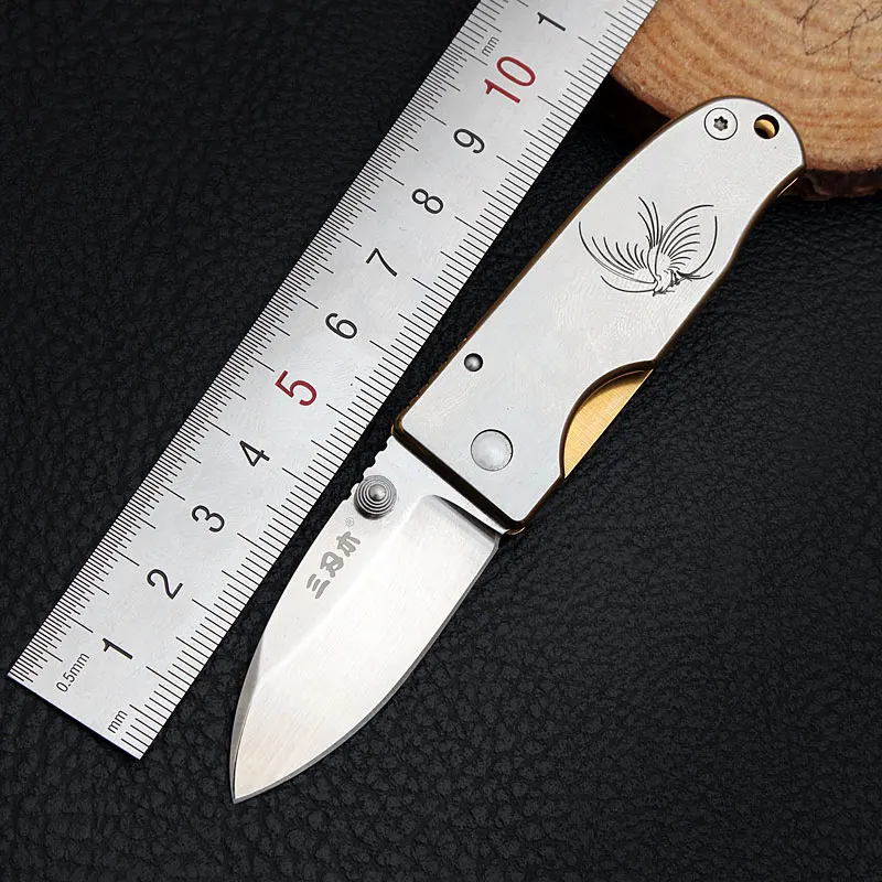SANRENMU 4024 прочный карманный складной нож с зажимом для ремня для кемпинга, пеших прогулок и выживания