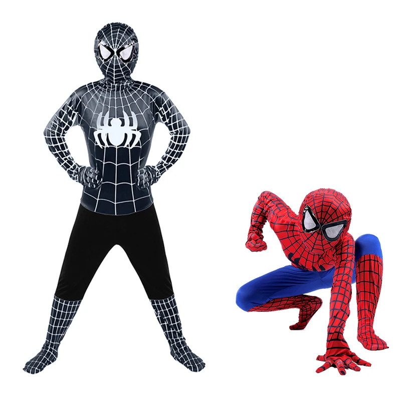 

2019 New Children's costume Kids Spiderman Cosplay Costume Jumpsuit 2 Color Spider Man pattern Body Bodysuits MBR2310
