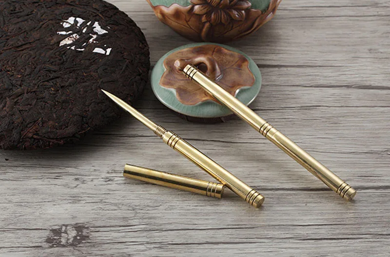 pure copper pu er tea needle pu erh puer tea knife tray box accessories 1pc