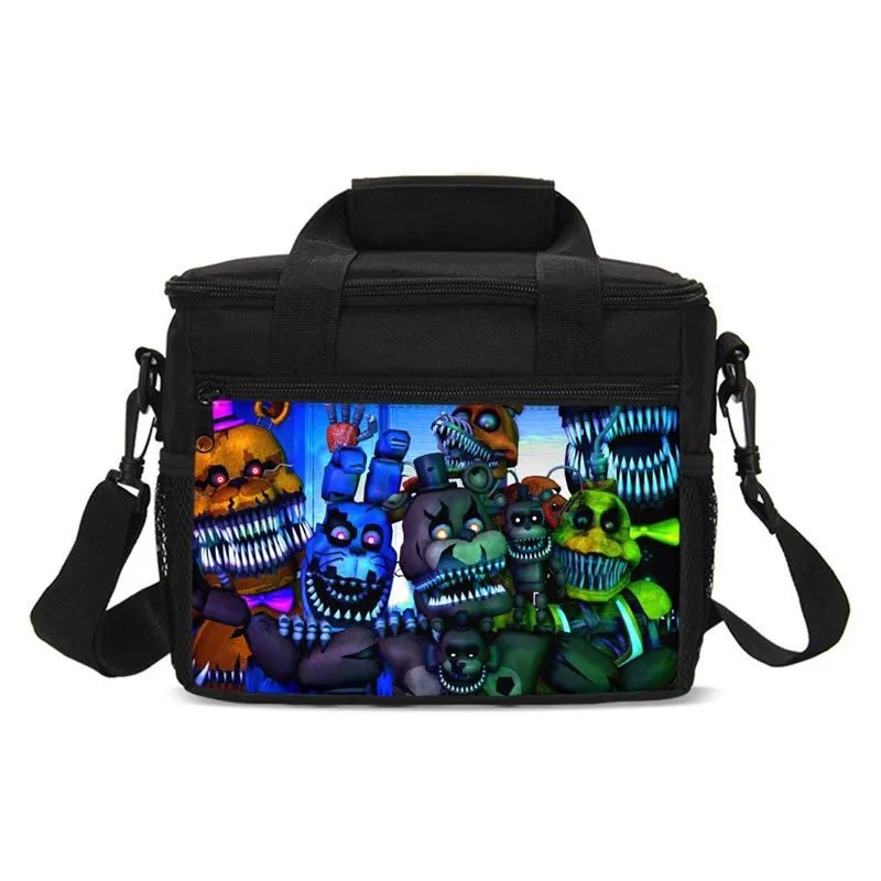 Five Nights At Freddy's Печатных Охладитель ланч бокс портативный Изолированные термопакеты для обеда еда пикника медведь Фредди сумка фигурка