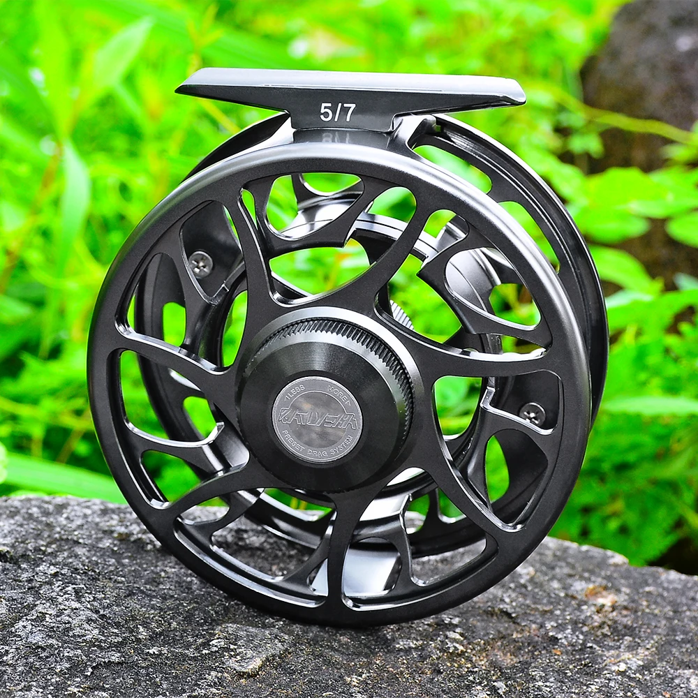Fly Fishing Wheel 5/7 7/9 9/10 WT Fly Fishing Reel 3+1 BB CNC Machine Cut  Large Arbor Die Casting Top Aluminum Large Fly Reels