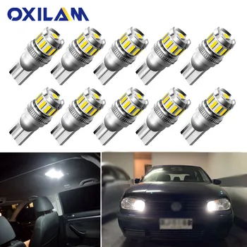 

10Pcs T10 W5W LED Interior Lighting for Toyota Auris Hilux Hiace Avensis t25 Yaris Prius Tacoma Tarago Highlander RAV-4 CHR Clearance License Plate Light Auto Bulb LED Lamp 921 912 2825 Canbus 12V