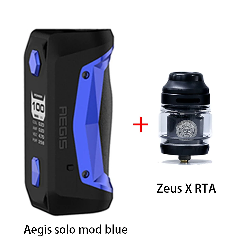 Geekvape Aegis solo Box Mod 100 Вт Vape мод от 18650 батарея Водонепроницаемая электронная сигарета с Zeus X RTA емкость 4,5 мл Vape tank