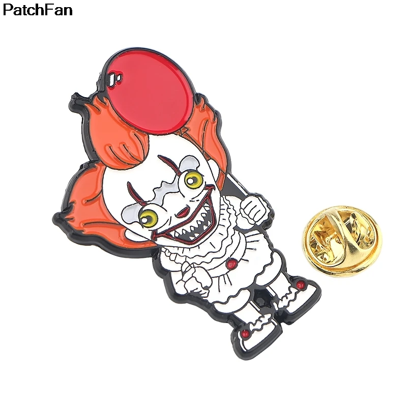 20 шт./лот Patchfan Стивен Кинг это фильм ужасов клоун цинк булавки для галстука броши для рюкзака, одежды для мужчин и женщин значок медаль A2561