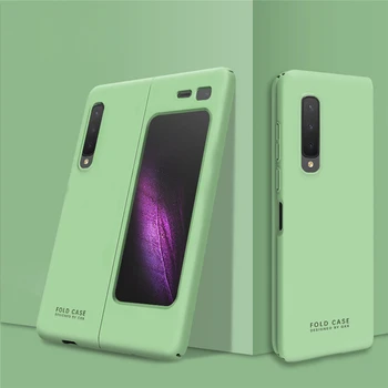 

Protective Case For Samsung Galaxy Fold Phone Solid Color Matte PC Full Protection Cover Folding Screen Case Shockproof Shell